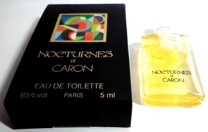 Vintage Nocturnes De Caron Miniature Perfume Glass Bottle 5ml New France NOS - Picture 1 of 5