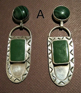 Ohrstecker,925er Silber,mit Malachit,verschiedene Designs! - Picture 1 of 4