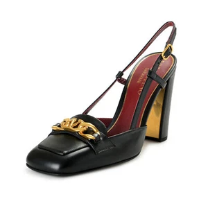 Valentino Garavani Women's Black Leather High Heel Sandals Shoes US 10 IT 40 - Picture 1 of 8