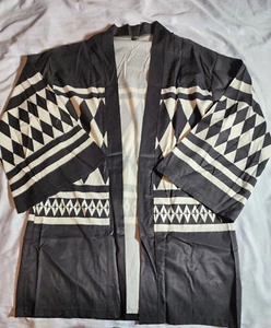 Cárdigan kimono sin marca para hombre Top chaqueta suelta informal ropa exterior capa frente abierto - Imagen 1 de 16