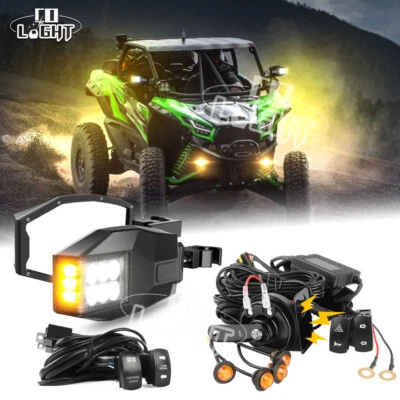 UTV 转向信号喇叭街合法带后侧镜套件适用于川崎 Teryx4 4WD — 第 1/4 张图片