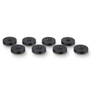 CNC SLIM Blackened Steel Speaker spike pads 20mm - Set of 8 pcs - Picture 1 of 1