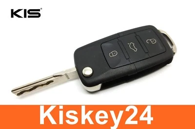 3Tasten Ersatz Klappschlüssel + Schleifen Nachmachen Fräsen für VW GOLF SEAT     - Bild 1 von 4