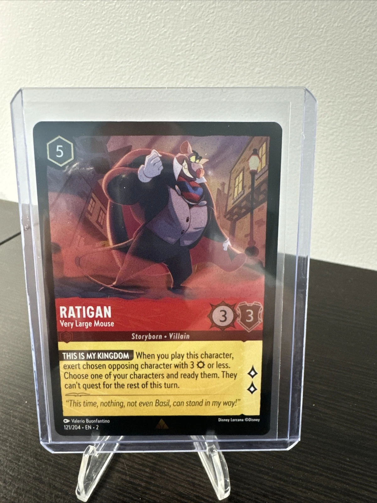 Ratigan - Very Large Mouse 121/204 (FOIL) Lorcana Rise of the Floodborn - NM