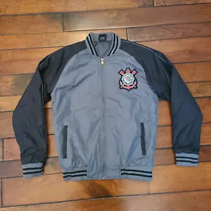 CORINTHIANS PAULISTA Bomberjacke Erwachsene Gr. S-M Reißverschluss grau schwarz Fußball Futbol - Bild 1 von 12