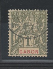 FRANCOBOLLI - 1904/07 GABON FR.1 VERDE OLIVA E/5044