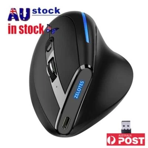 ZELOTES Ergonomic Vertical Mouse 2400 DPI Adjustable F-36A 2.4G Wireless Mouse - Picture 1 of 24