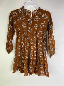 Tahari Girl Floral Print Dress Boho Peasant Girls Size 5 - Picture 1 of 7