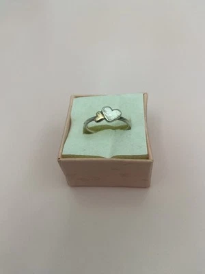 Auténtico Anillo Pandora, Corazón Luminoso 2 Tonos #190998MOP-54 / 7 (Retirado) Foto 1 de 2