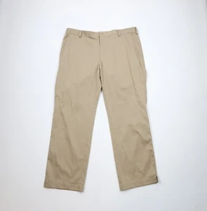 Vintage Nike Golf Mens 38x30 Travis Scott Mini Swoosh Wide Leg Chino Pants Beige - Picture 1 of 13