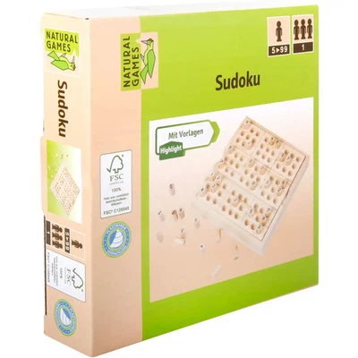 Natural Games Sudoku 14x14x2,5 cm - Bild 1 von 2