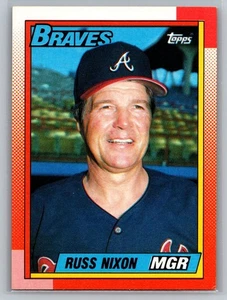 1990 Topps #171 Russ Nixon Manager Atlanta Braves MLB Baseball Card - Picture 1 of 2