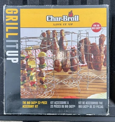 Char-Broil The Big Easy 22-Piece Accessory Kit Rib Hooks Kabob Holder Leg Racks - Image 1 of 3
