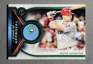2021 Topps Tribute Rhys Hoskins Stamp Of Approval Green Relic /99 - Picture 1 of 2