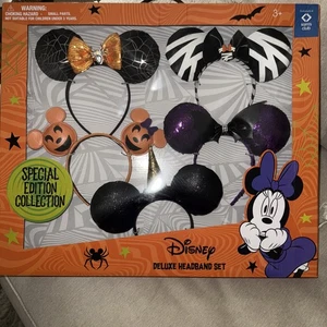 Disney Minnie Mouse Ears Fall Halloween Deluxe Headband Set, 5 pcs New In Box - Picture 1 of 8