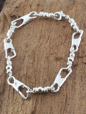 ACTS Bracelet Sterling Silver Fishers Of Men Bracelet/Walk to Emmaus. Beautiful! - Image 1 of 4