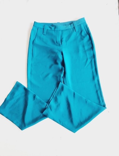 Pantaloni pantaloni pantaloni Tory Burch gamba larga a metà altezza taglia 6 verdi