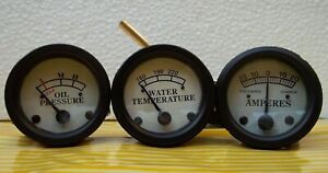 Tractor Oil Pressure, Ammeter, Temperature Gauge Set Replacement for JD
