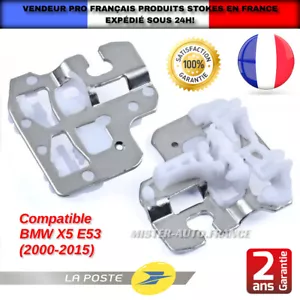 CLIPS LÈVE VITRE KIT DE RÉPARATION MÉTAL ★AVANT GAUCHE + AVANT DROIT✅BMW X5 E53 - Bild 1 von 6