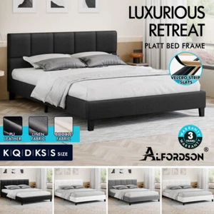 ALFORDSON Bed Frame Queen Double King Single Mattress Base Wooden Slats Platt - Picture 1 of 301