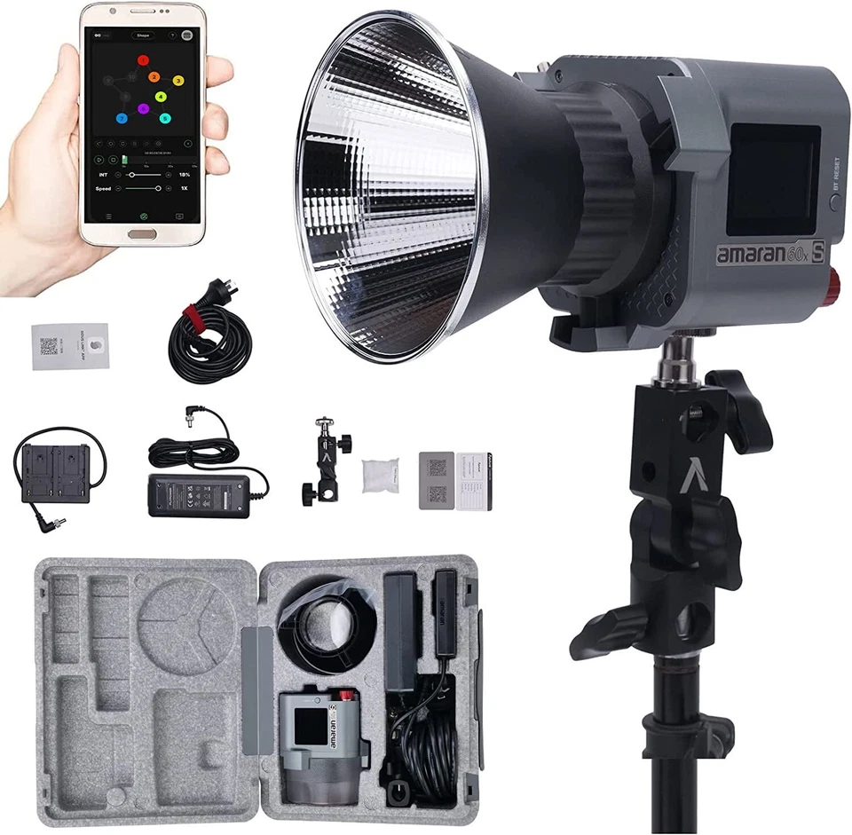 Aputure Amaran COB 60x S 65W Bi-Color LED Video Light 2700k-6500K APP Control  - Image 1 of 4