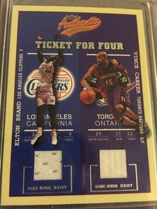 02-03 Fleer Authentix Ticket for Four 200/200 Brand/Vince Carter/Martin/Peterson