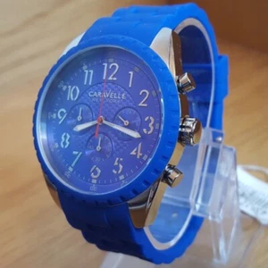 Mens Bulova Caravelle Logan Blue Comfy Wear Chrono Sport Watch 43A121 New In Box - Picture 1 of 8