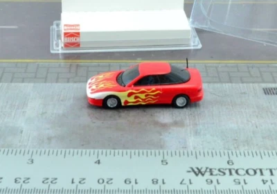 Coche Busch 47406 Ford Probe Crazy Cars Flames rojo escala 1:87 HO Foto 1 de 2