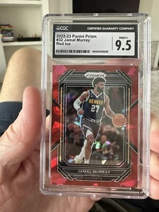 2022-23 Panini Prizm Prizms Red Ice 32 Jamal Murray Denver Nuggets CGC 9.5 Mint+ - Picture 1 of 2