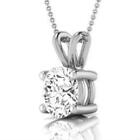 14K White Gold Pendant D Vs1 1.61 Ct Lab-Grown Diamond Igi Certified Love Gift