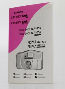 Canon SURE SHOT AF-7 AF-7 S date Mode D'emploi d'origine (Réf#V-224) - Photo 1 sur 1