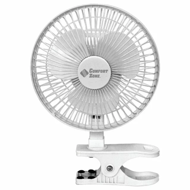 Comfort zone CZ6C 6.9 inch Clip-on Fan, White - JEN1448
