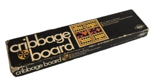 Vintage 1968 Cribbage Board by E.S. Lowe with Pegs and Box 12 inch - Picture 1 of 7