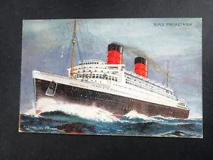 Great Britain - "SHIPS ~ R.M.S. MAURETANIA" MINT Post Card ! - Picture 1 of 4