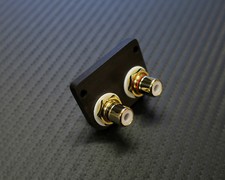 SME 3009 3012 Tonearm Upgrade Kit RCA Connector Cinch Gold Plated Ebony Wood NEW