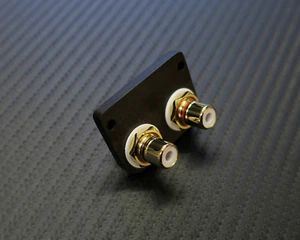 SME 3009 3012 Tonearm Upgrade Kit RCA Connector Cinch Gold Plated Ebony Wood NEW - Bild 1 von 3