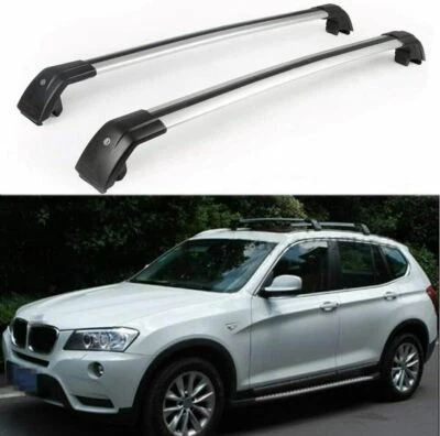 Barra transversal de riel de techo de aluminio apta para BMW X1 E84 2010-2015 2 piezas  Foto 1 de 4