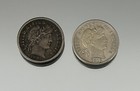 2 Barber Dimes 1916 Au and 1892 Vf Condition