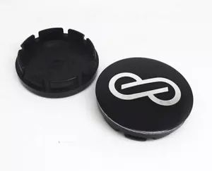 4pcs 56 mm suitable for Enkei Black Silver Alloy Wheel Center Caps Rim Hub Caps - Foto 1 di 4