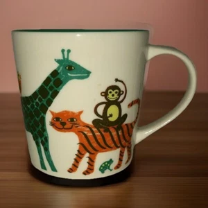 STARBUCKS HOT CHOCOLATE MUG WHIMSICAL ZOO ANIMAL 2008 PORCELAIN 8 oz - Picture 1 of 7