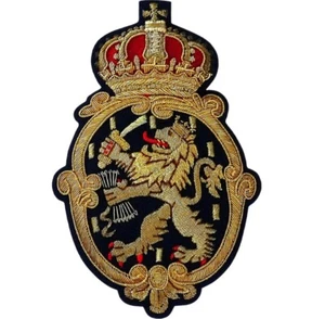 PARCHE MILITAR REAL DE LOS PAÍSES BAJOS BORDADO HECHO A MANO CORONA LEÓN INSIGNIA [NUEVO] - Imagen 1 de 1