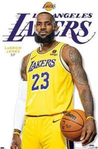 LEBRON LOS ANGELES LAKERS Wand Vinyl Basketball Aufkleber abnehmbare selbstklebende Rückseite - Bild 1 von 5