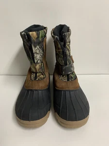 Ozark Trail Winter Boots ZipUp PullOn Camo/Leather Upper men's  size 6 - Picture 1 of 7