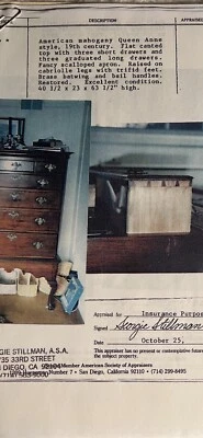 Antique mahogany highboy Queen anne dresser tall chest dresser - Image 1 of 2