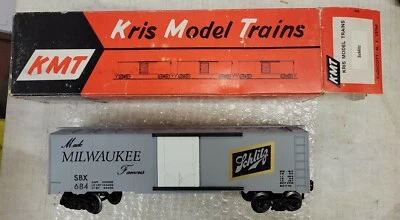 KMT, KRIS MODEL TRAINS "O"  Schlitz BEER REEFER, ORIG. BOX. 💥NICE💥 (13D) - Image 1 of 4