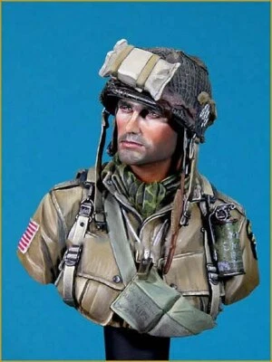 1:10 figurine buste en résine soldat militaire  ww2 guerre mondial non peinte - Photo 1/4