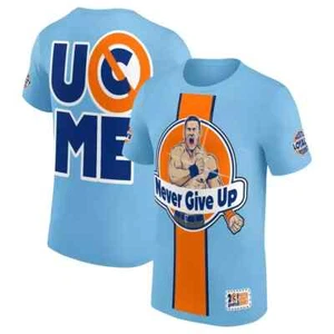 John Cena T-Shirt U Can't See Me Never Give Up Blau 3D - Bild 1 von 3
