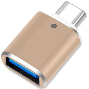 Convertitore Trasmissione Dati da USB Femmina A Tipo C Maschio OTG Oro GF2433 - Zdjęcie 1 z 6