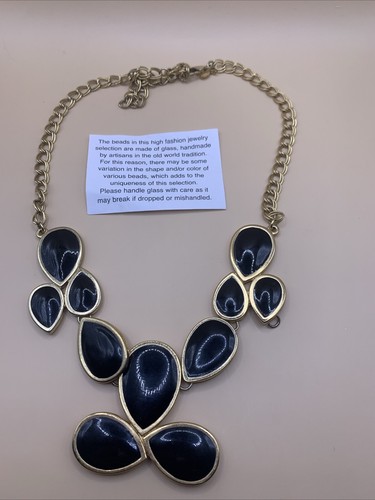 VETEMENTS Collana Gioielli Premier Designs Metalli Nero e Oro.