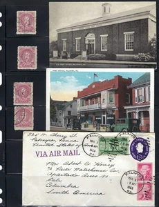 PALMIRA COLOMBIA. PALMYRA PENSILVANNIA CUBIERTA EE. UU. -COCHE POSTAL - SELLOS - LOTE RARO - Imagen 1 de 3